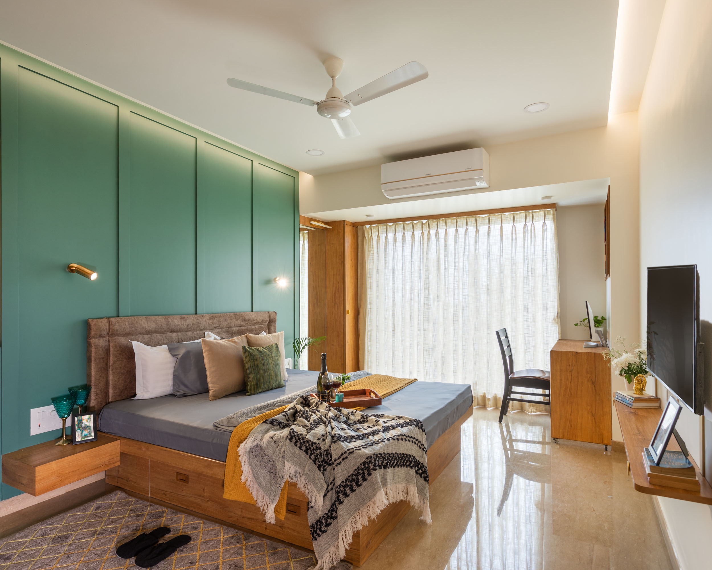 Contemporary meets functionality in this 3BHK apartment in Mumbai, designed by Studio Rohini Bagla