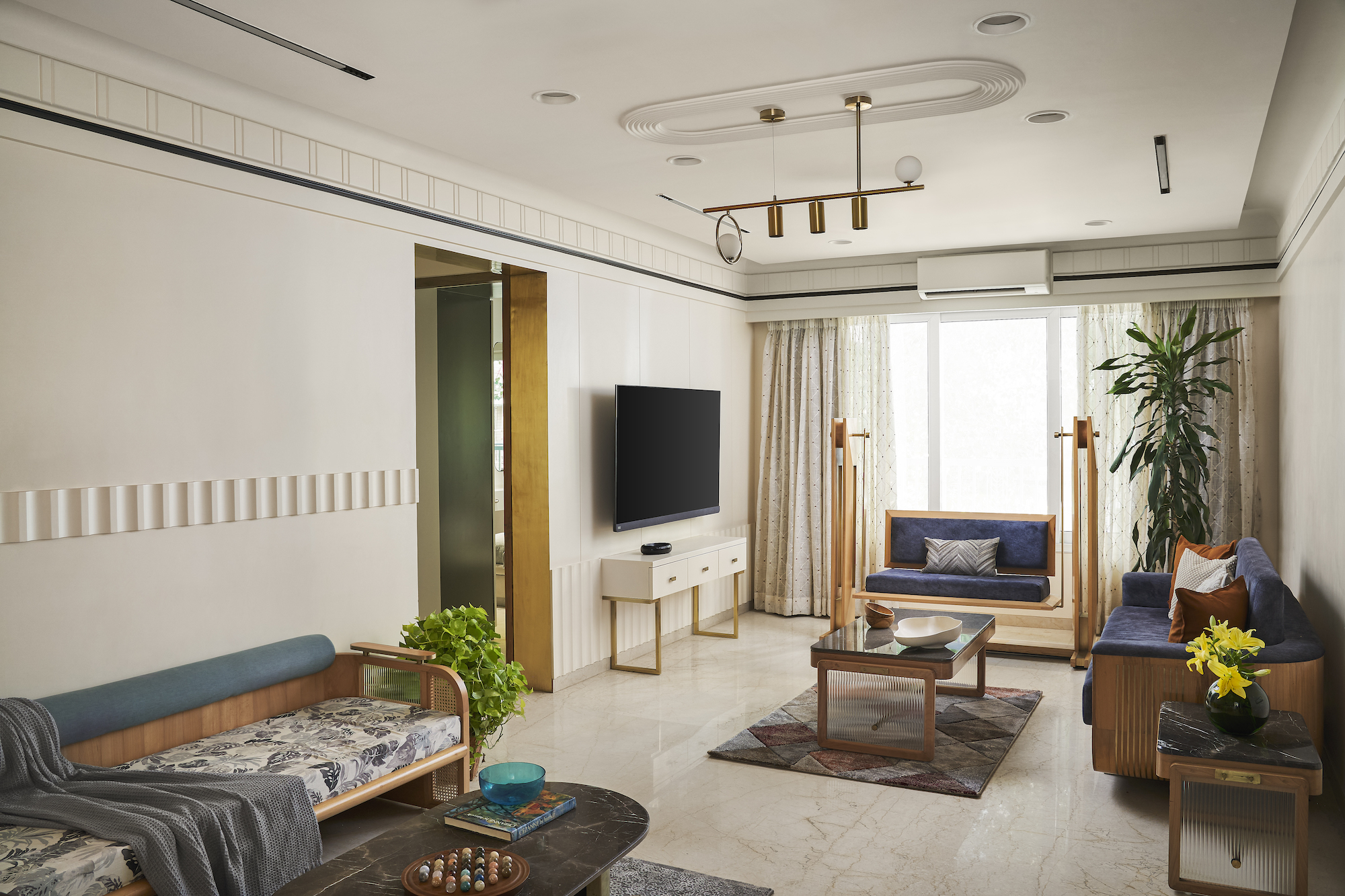 Soch Design Studio imbues the distinct personalities of residents in this modern abode crafted with an essence of traditions in Virali Villa