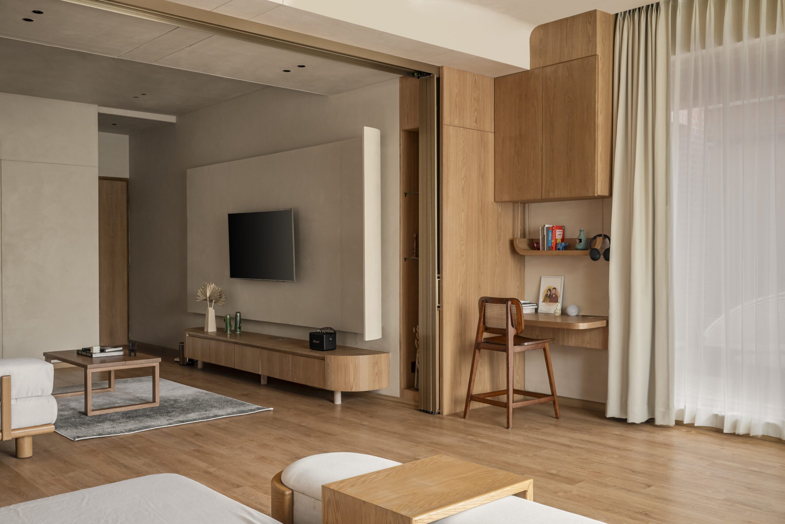 A Serene Extension in Vadodara Where Japandi Aesthetics Blend with Nature
